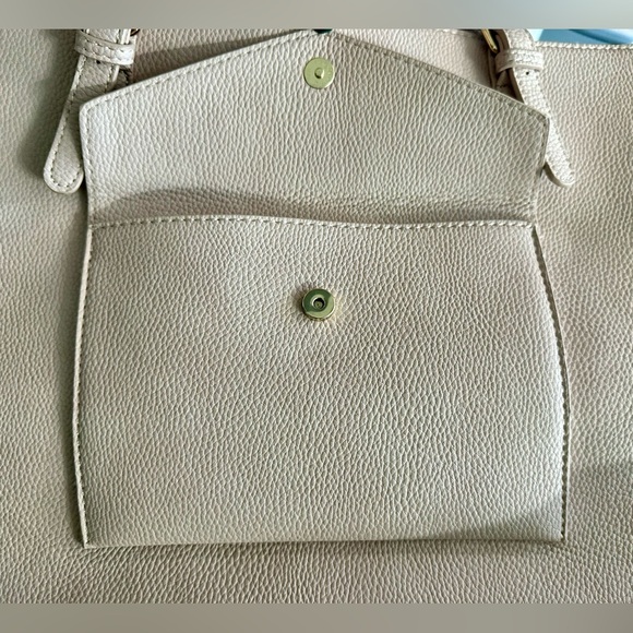 Madison West Oversized Neutral Blush Tote Bag - Picture 12 of 16